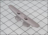 Cleat, Open Base, 4 inch(102mm), Silver